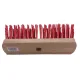 Straat Bezem rood nylon met hout